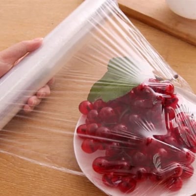 Picture of Pvc plastic wrap film for fruits vegetables wrapping White 