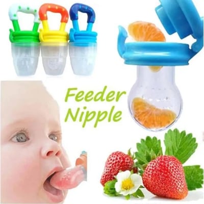 Picture of 1pcs BABY FRUIT PACIFIER Fresh Food Feeder Teething Toy Teether Chosni Teat Pacifier Feeder Bottles for New born Multicolor 