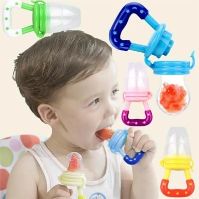 Picture of 1pcs BABY FRUIT PACIFIER Fresh Food Feeder Teething Toy Teether Chosni Teat Pacifier Feeder Bottles for New born Multicolor 