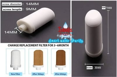 Picture of Replacement Ceramic Filter For ceramic Cartridge Water Purifier / Filter  