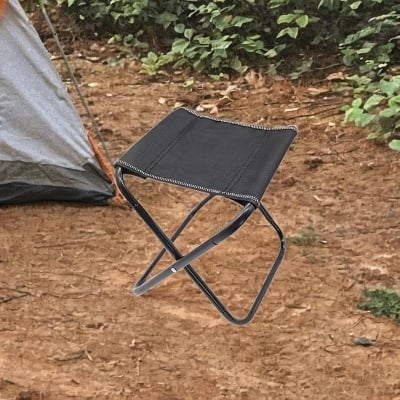 Picture of Outdoor Folding Stool Portable chair Stool Travel Camping Fishing Folding Stool travel seat 1 pcs Grey 