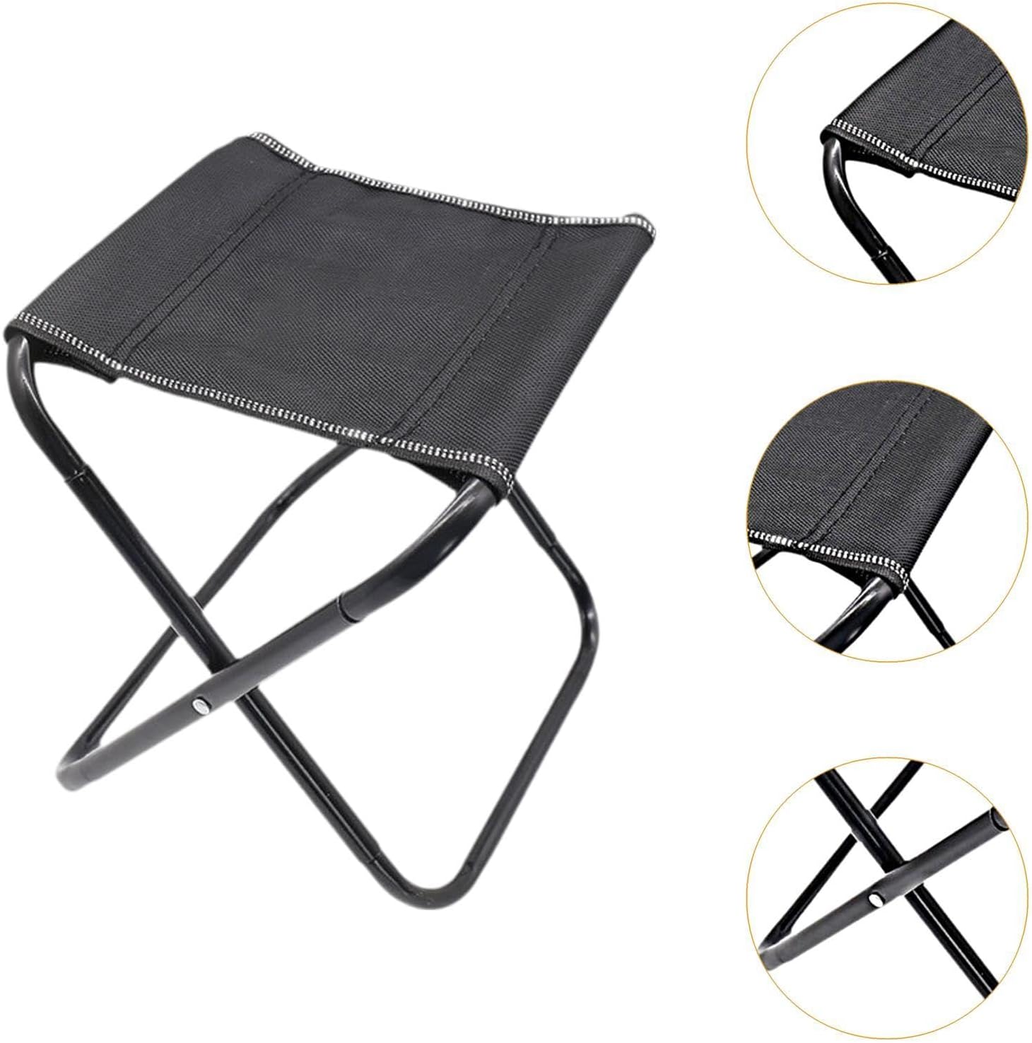 Picture of Outdoor Folding Stool Portable chair Stool Travel Camping Fishing Folding Stool travel seat 1 pcs Grey 
