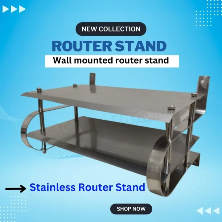 Picture of Metal Wireless Wifi Router Stand Storage Box TV Set Box Shelf Wall Hanging Plug Board Bracket Cable Storage Organizer Black 