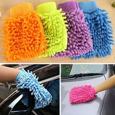 Picture of 1 pcs Car & Bike Wash Hand Gloves Towel Microfiber Cleaning Tools  