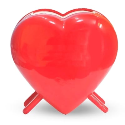 Picture of Heart shape pen holder Desk pen holder Love Shape pen holder Red 