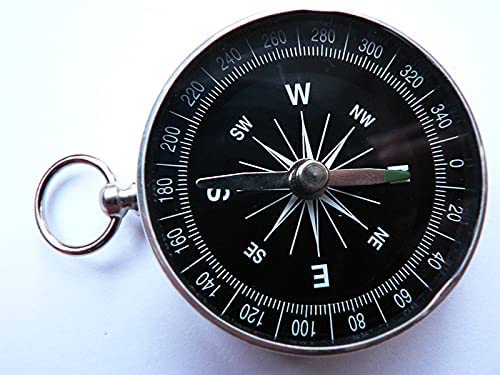 Picture of Premium Pocket Compass for Hiking Camping | Outdoor Survival Guide Tool Silver 