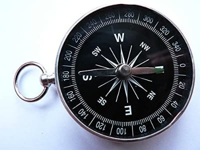 Picture of Premium Pocket Compass for Hiking Camping | Outdoor Survival Guide Tool Silver 