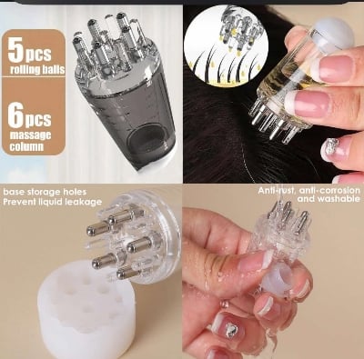 Picture of Hair Scalp, Hair Oil Applicator Handheld– Hair Oil Applicator Bottle, Scalp Applicator Massage Comb, 6 ML  