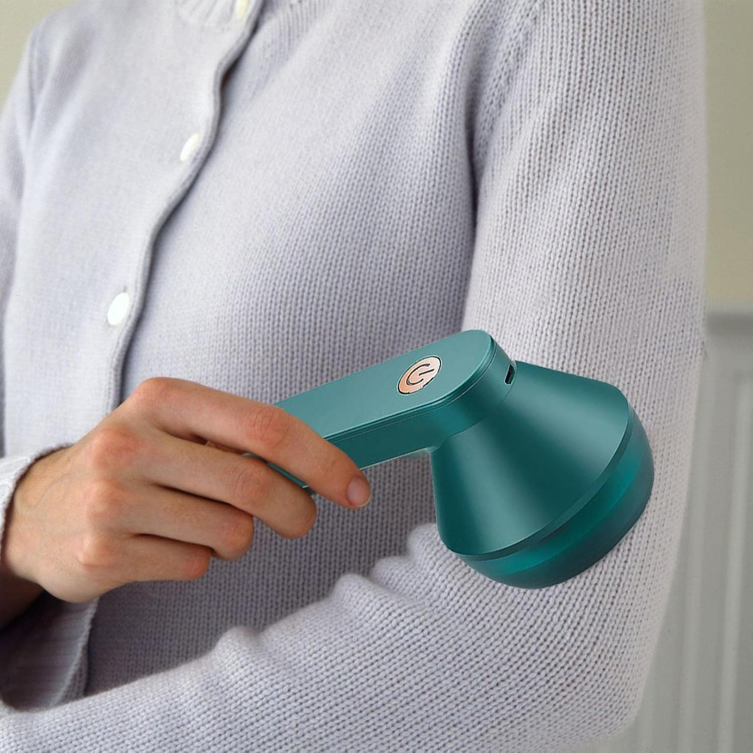 Picture of Fabric Shaver,Sweater Shavers to Remove Pilling | Rechargeable Lint Remover Sweater Defuzzer for Clothes, Furniture Green 
