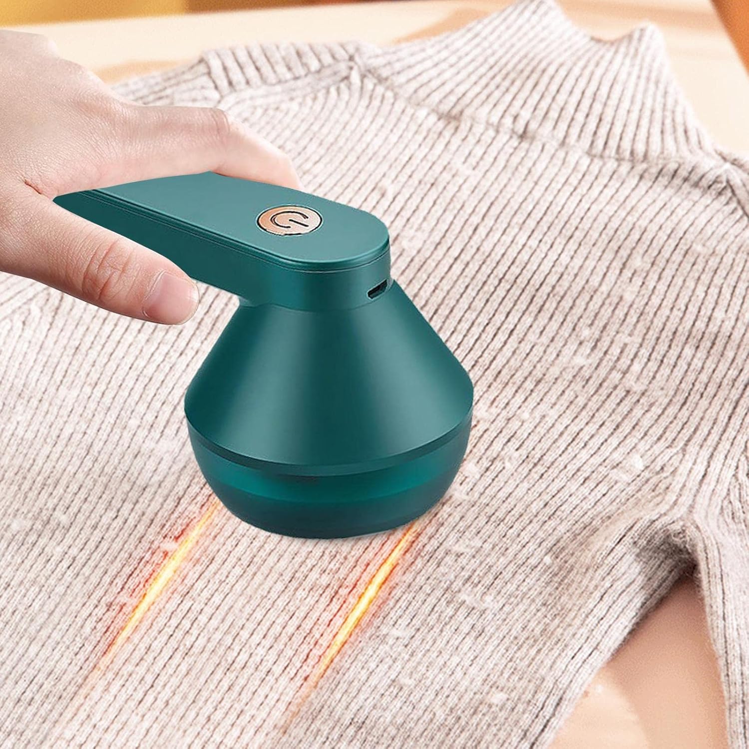 Picture of Fabric Shaver,Sweater Shavers to Remove Pilling | Rechargeable Lint Remover Sweater Defuzzer for Clothes, Furniture Green 