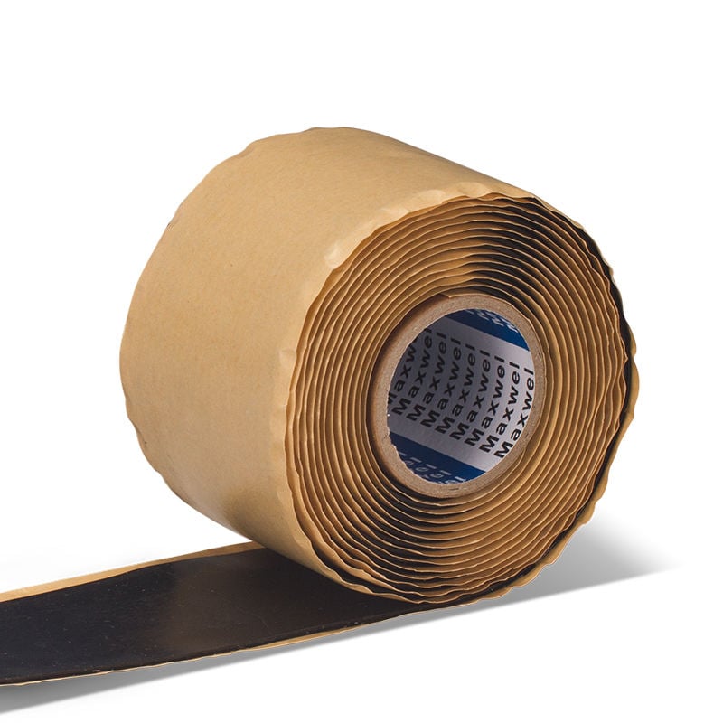 Picture of Self fusing rubber mastic tape 3M Scotch Rubber Mastic Electrical Tape Waterproof Seal Mastic Tape 2 in x 10 ft for Insulating and Sealing Black 