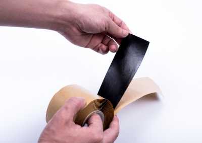 Picture of Self fusing rubber mastic tape 3M Scotch Rubber Mastic Electrical Tape Waterproof Seal Mastic Tape 2 in x 10 ft for Insulating and Sealing Black 