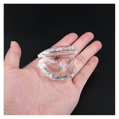 Picture of Crystal Glass Figurines,Sea Shell for Home Decor Wedding Gift,Home Decor Crafts  Crystal Clam Oyster Shell Figure Figurine  
