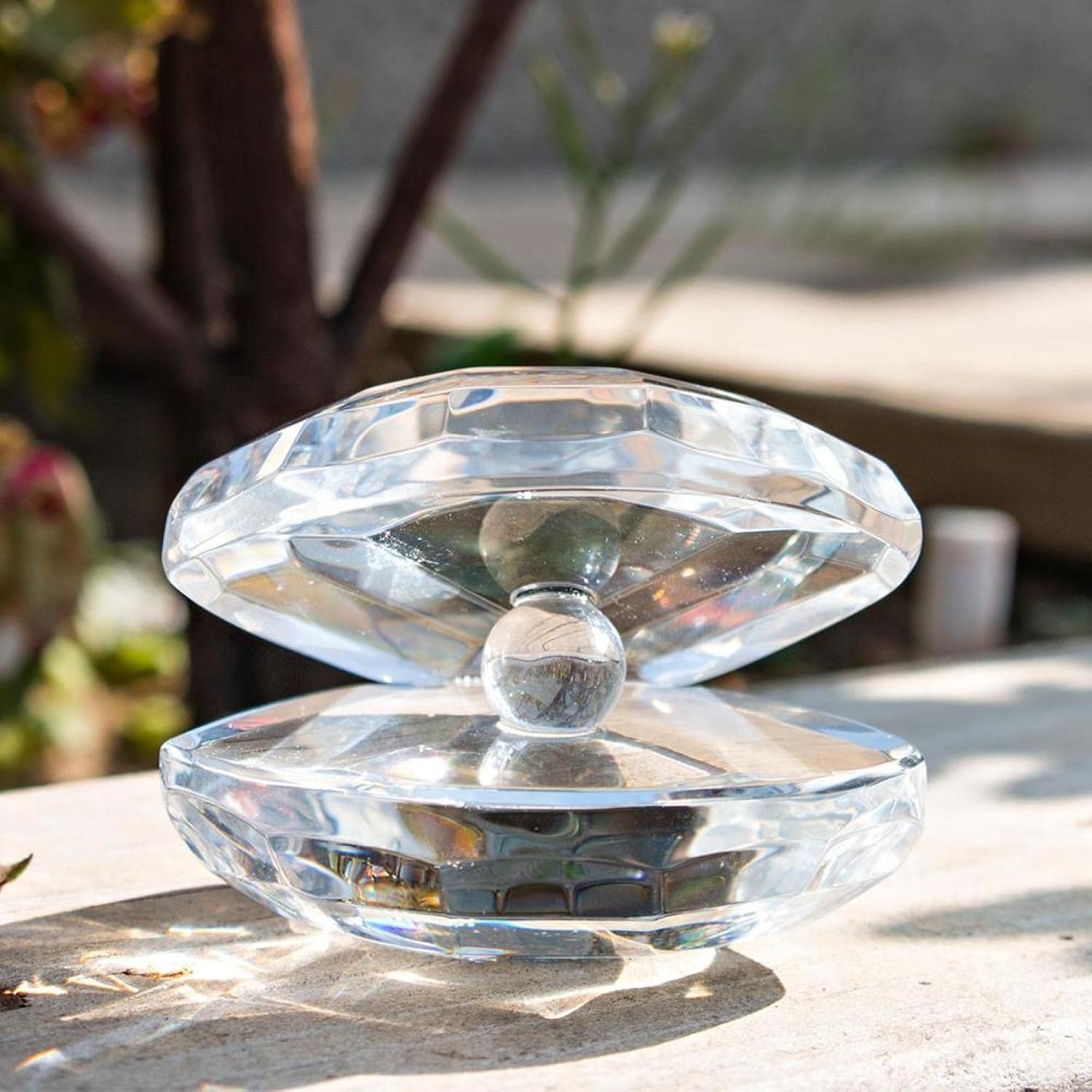 Picture of Crystal Glass Figurines,Sea Shell for Home Decor Wedding Gift,Home Decor Crafts  Crystal Clam Oyster Shell Figure Figurine  