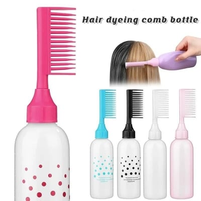 Picture of Hair Dye Oil Bottle 1 pcs Hair Dye Bottle Root Comb Applicator Bottle for Home Salon  