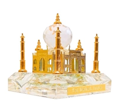 Picture of Taj Mahal Light Showpiece color changing acrylic Taj mahal birthday Home Decor Gift Corporate Office Gift Car Dashboard Showpiece Collectable  