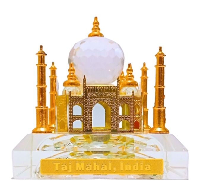 Picture of Taj Mahal Light Showpiece color changing acrylic Taj mahal birthday Home Decor Gift Corporate Office Gift Car Dashboard Showpiece Collectable  
