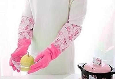 Picture of Dishwashing Gloves Waterproof Cleaning Thickened Rubber Gloves Labor Insurance Gloves Multicolor 