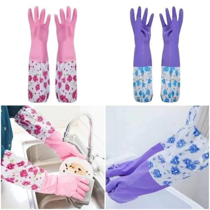Picture of Dishwashing Gloves Waterproof Cleaning Thickened Rubber Gloves Labor Insurance Gloves Multicolor 