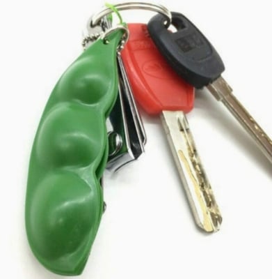 Picture of 1 Pcs Squeeze-a-Bean Keychain Pendants Green Squeeze Bean Fidget Toy with Reduce Anxiety and Stress for Children and Adult Keyring Cellphone Chain Bag pendant  