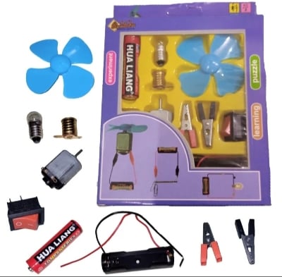Picture of Electronic Science Project Kit for Kids Interesting Project for kids, dr Light Control Fan Circuit Science Diy Kit Educational Multicolor 