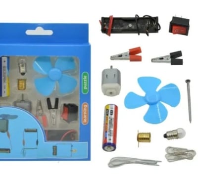 Picture of Electronic Science Project Kit for Kids Interesting Project for kids, dr Light Control Fan Circuit Science Diy Kit Educational Multicolor 