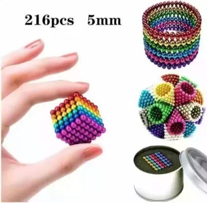 Picture of 216PCS - Colorful Ball Desk Adult Educational Toys, Creative Assembled Gifts Rainbow 