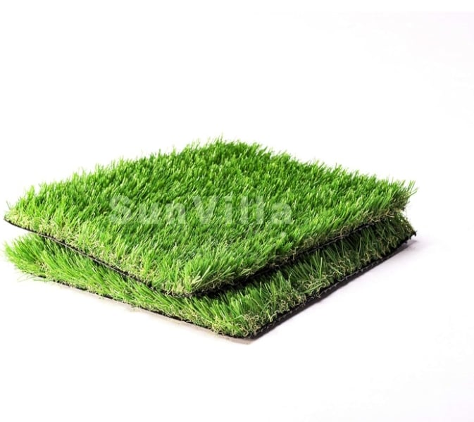 Picture of 2 Pcs Green Artificial Grass Table Heat Resistant Mat/Dish Coaster Drink Placemat Mat/ Table Mat Realistic Fake Turf Table Placemats Decor Golf Themed Spring Summer Party, Patio, DIY Crafts, 7 x 7 Inches, Green 