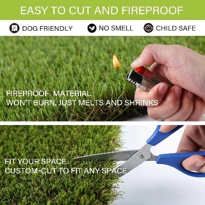 Picture of Dog Grass Pads 1.5 x 2 FT Artificial Grass Pee Pads for Dogs Cat Potty Fake Grass Rug Turf Mat for Cat Dogs Training Indoor Outdoor Garden Lawn Artificial Grass Rug dog mat dog pad cat pad 1 kg 