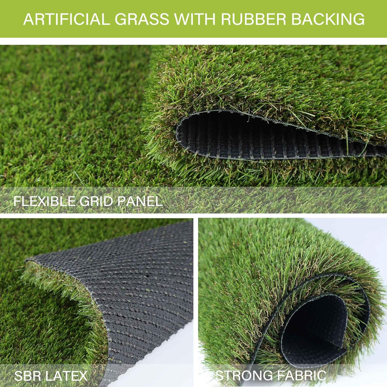 Picture of Dog Grass Pads 1.5 x 2 FT Artificial Grass Pee Pads for Dogs Cat Potty Fake Grass Rug Turf Mat for Cat Dogs Training Indoor Outdoor Garden Lawn Artificial Grass Rug dog mat dog pad cat pad 1 kg 