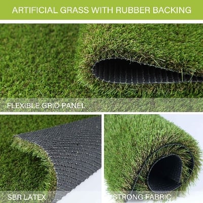 Picture of Dog Grass Pads 1.5 x 2 FT Artificial Grass Pee Pads for Dogs Cat Potty Fake Grass Rug Turf Mat for Cat Dogs Training Indoor Outdoor Garden Lawn Artificial Grass Rug dog mat dog pad cat pad 1 kg 