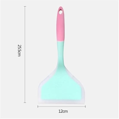 Picture of 1 Pcs Silicone Spatula, Omelette Spatula, Pancake Slice, Wide Shovel, Non stick Non-Slip Grip, Heat Resistant. Food Safe, BPA Free,Perfect for Cooking & Baking. Dishwasher Safe Multicolor 