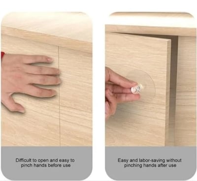 Picture of 3 Pcs Crystal Cabinet Handles Plastic door Handle Punch-Free Self-Adhesive Drawer Pulls for Furniture  