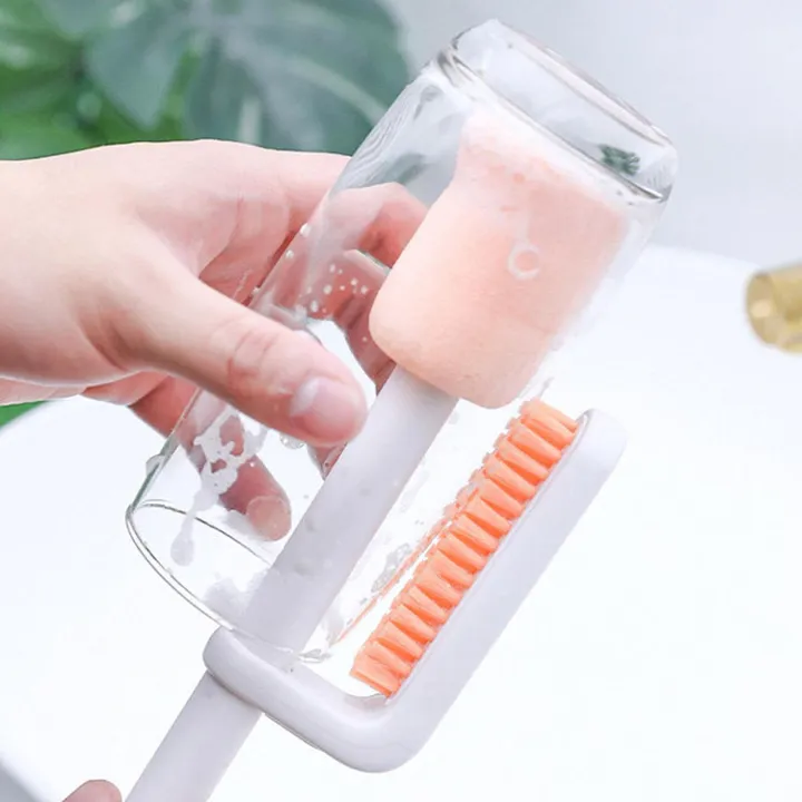 Picture of Creation Plastic Bottle Cup glass mug Cleaning Brush for Cleaning, 360 Degree Rotating Telescopic Cup Brush, Adjust Height for Cleaning Baby Water Bottles Multicolor 
