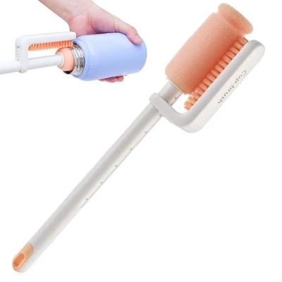 Picture of Creation Plastic Bottle Cup glass mug Cleaning Brush for Cleaning, 360 Degree Rotating Telescopic Cup Brush, Adjust Height for Cleaning Baby Water Bottles Multicolor 