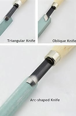 Picture of 6PCS Wood Carving Hand Set Woodworking Professional Lathe Gouges Tools Brown 