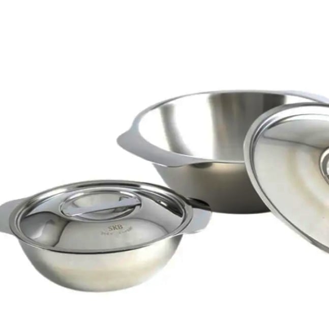 Picture of Stainless steel soup bowl with lid 12 cm Silver 