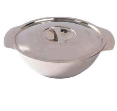 Picture of Stainless steel soup bowl with lid 12 cm Silver 