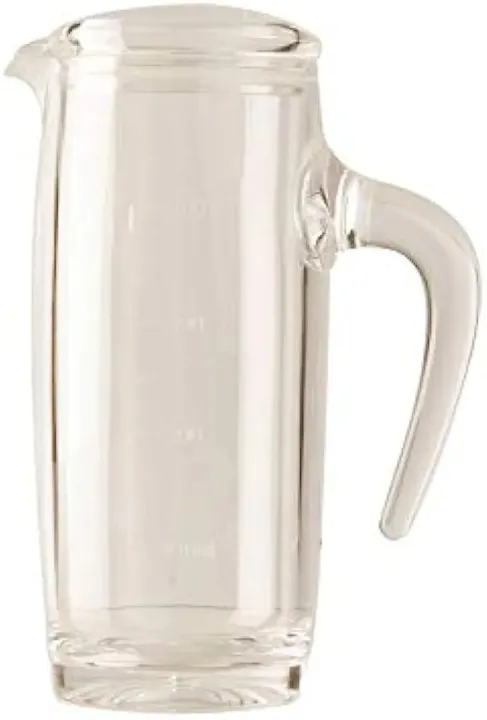 Picture of Acrylic Olive Oil can Transparent Jug Bottle Dispenser with Handle & Clear Lid (450 ml)  