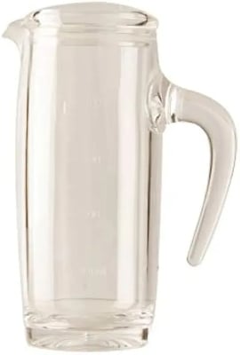 Picture of Acrylic Olive Oil can Transparent Jug Bottle Dispenser with Handle & Clear Lid (450 ml)  