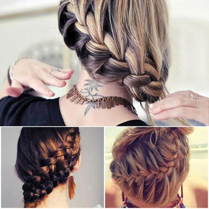Picture of Hair Clips 4 Set Hairpin DIY Hair Braiding Braider Accessories Twist Bun Barrette Magic Hair Styling Tools for Women Black 