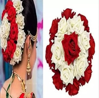 Picture of Artifisial Flower Khopa For Women Red & White Rose Multicolor Int: One size
