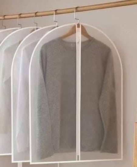 Picture of 1 Pcs Garment Bag Closet Storage Clothes Dust Cover Jumbo Garment Organizer Rack Cover Premium Thickened Garment Hanging Storage Bag Moisture-Proof Dust-Proof Zipper For Home Trave  