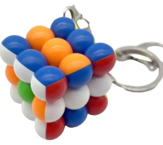 Picture of Ball cube Key ring mini cube Key ring, round cube Key chain，key chain cube ,Spherical cube , Safe round ball cube .Puzzle key ring toys  