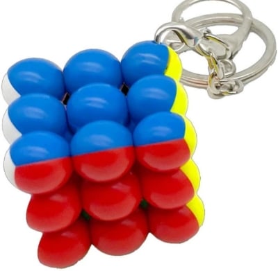 Picture of Ball cube Key ring mini cube Key ring, round cube Key chain，key chain cube ,Spherical cube , Safe round ball cube .Puzzle key ring toys  