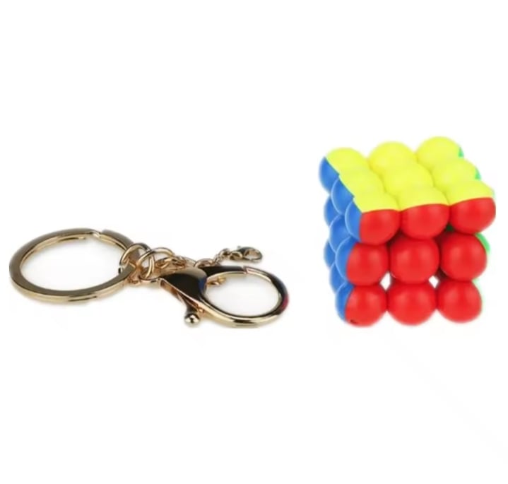 Picture of Ball cube Key ring mini cube Key ring, round cube Key chain，key chain cube ,Spherical cube , Safe round ball cube .Puzzle key ring toys  