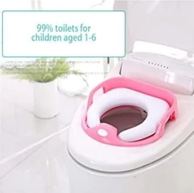 Picture of Baby Toilet seat Safe Soft Training seat Potty Sitting Ring with Handles Bathroom Trainer closestool Cover Multicolor 