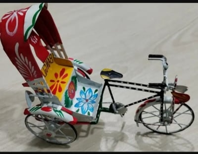 Picture of Rickshaw showpiece Metal multicolor | Rickshaw Showpiece Miniature | Gift item | Metal, Hand Painted,  Multicolor 
