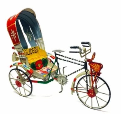 Picture of Rickshaw showpiece Metal multicolor | Rickshaw Showpiece Miniature | Gift item | Metal, Hand Painted,  Multicolor 
