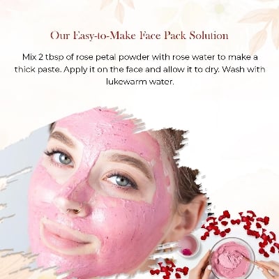 Picture of Natural Dried Rose Powder100 gms Pure Rose Petals Powder for DIY Face Masks Skincare Peel Off | Ayurvedic Skin Care Glow Recipe  